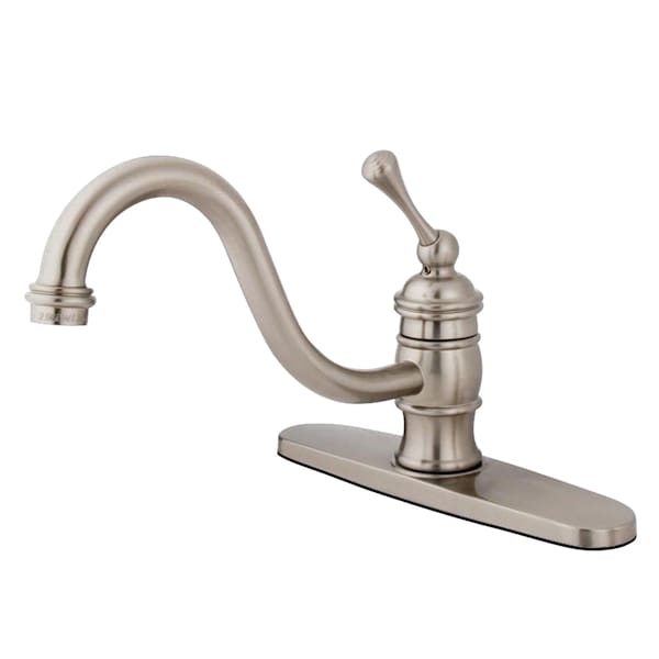 8" Centerset Kitchen Faucet, Brushed Nickel